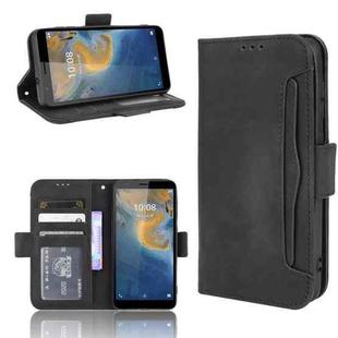 For ZTE Blade A31 Skin Feel Calf Pattern Horizontal Flip Leather Case with Holder & Card Slots & Photo Frame(Black)