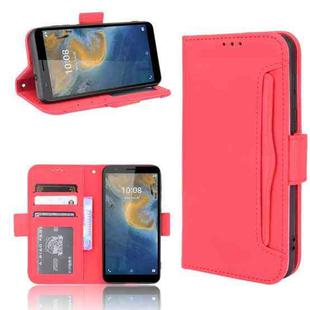For ZTE Blade A31 Skin Feel Calf Pattern Horizontal Flip Leather Case with Holder & Card Slots & Photo Frame(Red)