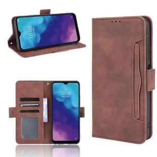 For ZTE Blade V30 Vita / V2022 Skin Feel Calf Pattern Horizontal Flip Leather Case with Holder & Card Slots & Photo Frame(Brown)