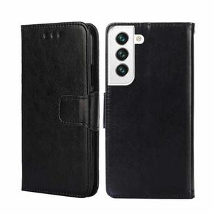 For Samsung Galaxy S22 5G Crystal Texture Horizontal Flip Leather Case with Holder & Card Slots & Wallet(Black)