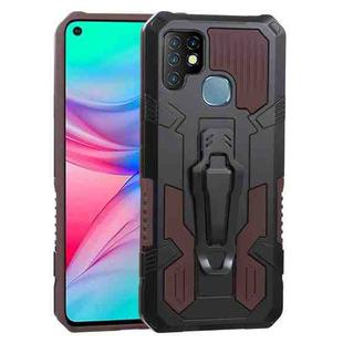 For Infinix Hot 10s Armor Warrior Shockproof PC + TPU Protective Case(Brown)