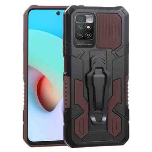 For Xiaomi Redmi 10 Armor Warrior Shockproof PC + TPU Protective Case(Brown)