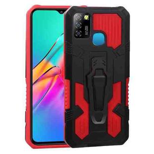 For Infinix Smart 5 Armor Warrior Shockproof PC + TPU Protective Case(Red)