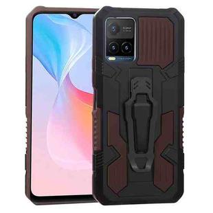 For vivo Y21s Armor Warrior Shockproof PC + TPU Protective Case(Brown)