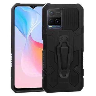 For vivo Y21s Armor Warrior Shockproof PC + TPU Protective Case(Black)