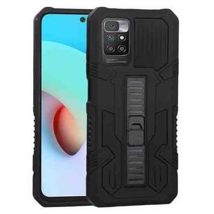 For Xiaomi Redmi 10 Vanguard Warrior All Inclusive Double-color Shockproof TPU + PC Protective Case with Holder(Black)