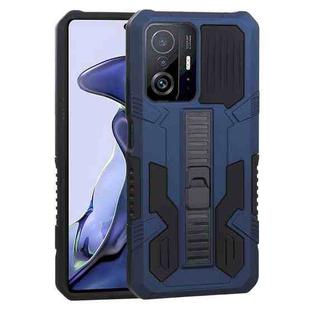 For Xiaomi 11T Vanguard Warrior All Inclusive Double-color Shockproof TPU + PC Protective Case with Holder(Blue)