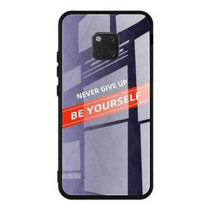 For Huawei Mate 20 Pro Shockproof PC + TPU + Glass Protective Case(Purple)