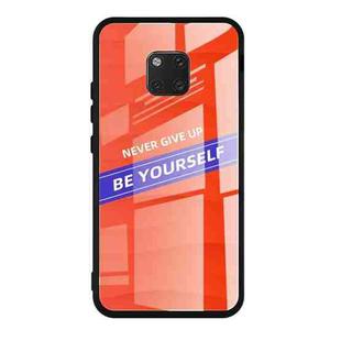 For Huawei Mate 20 Pro Shockproof PC + TPU + Glass Protective Case(Orange)