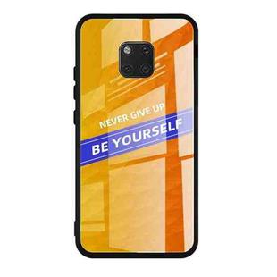 For Huawei Mate 20 Pro Shockproof PC + TPU + Glass Protective Case(Yellow)