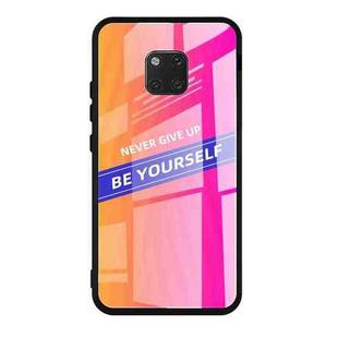 For Huawei Mate 20 Pro Shockproof PC + TPU + Glass Protective Case(Pink)