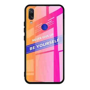 For Xiaomi Redmi Note 7 Shockproof PC + TPU + Glass Protective Case(Pink)