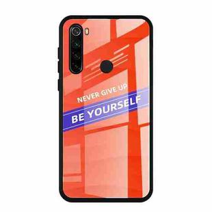 For Xiaomi Redmi Note 8 Shockproof PC + TPU + Glass Protective Case(Orange)