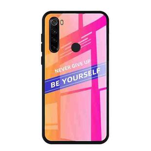 For Xiaomi Redmi Note 8 Shockproof PC + TPU + Glass Protective Case(Pink)