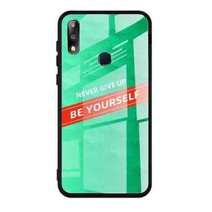 For Asus Zenfone Max Pro M2 ZB631KL Shockproof PC + TPU + Glass Protective Case(Green)