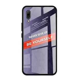 For Huawei Enjoy 9 Plus Shockproof PC + TPU + Glass Protective Case(Purple)