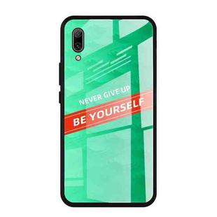 For Huawei Enjoy 9 Plus Shockproof PC + TPU + Glass Protective Case(Green)