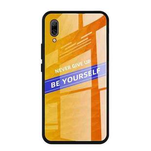 For Huawei Enjoy 9 Plus Shockproof PC + TPU + Glass Protective Case(Yellow)