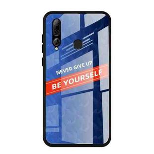 For Huawei Enjoy 9s Shockproof PC + TPU + Glass Protective Case(Blue)