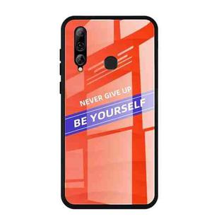 For Huawei Enjoy 9s Shockproof PC + TPU + Glass Protective Case(Orange)