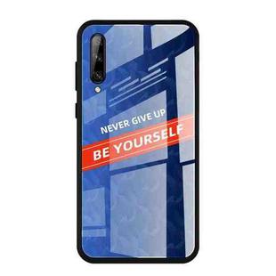 For Huawei Enjoy 10 Plus Shockproof PC + TPU + Glass Protective Case(Blue)