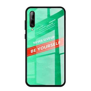 For Huawei Enjoy 10 Plus Shockproof PC + TPU + Glass Protective Case(Green)