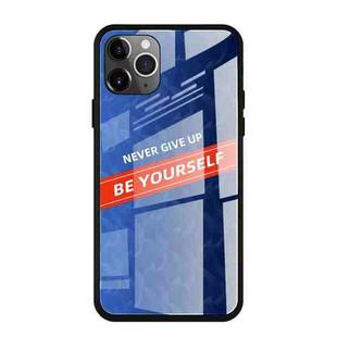 For iPhone 11 Pro Shockproof PC + TPU + Glass Protective Case(Blue)