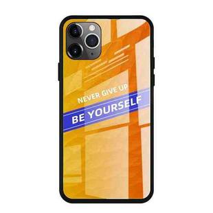 For iPhone 11 Pro Shockproof PC + TPU + Glass Protective Case(Yellow)