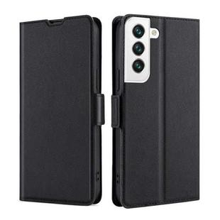 For Samaung Galaxy S22+ 5G Ultra-thin Voltage Buckle PU + TPU Horizontal Flip Leather Case with Holder & Card Slot(Black)