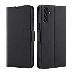 For Samsung Galaxy A13 5G Ultra-thin Voltage Buckle PU + TPU Horizontal Flip Leather Case with Holder & Card Slot(Black)