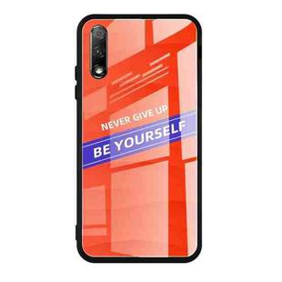 For Huawei Honor 9X Shockproof PC + TPU + Glass Protective Case(Orange)