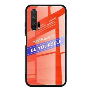 For Huawei Honor 20 Shockproof PC + TPU + Glass Protective Case(Orange)