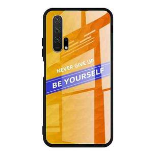 For Huawei Honor 20 Shockproof PC + TPU + Glass Protective Case(Yellow)