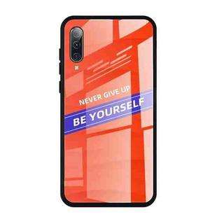 For Galaxy A50 Shockproof PC + TPU + Glass Protective Case(Orange)