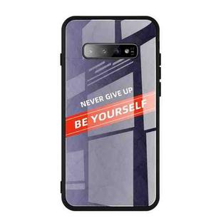 For Galaxy S10 Shockproof PC + TPU + Glass Protective Case(Purple)