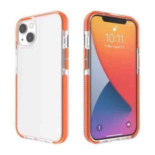 For iPhone 13 Two-color High Translucent Shockproof Protective Case(Orange)