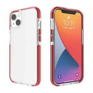 For iPhone 13 Two-color High Translucent Shockproof Protective Case(Red)