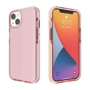 For iPhone 13 Two-color High Translucent Shockproof Protective Case(Rose Gold)