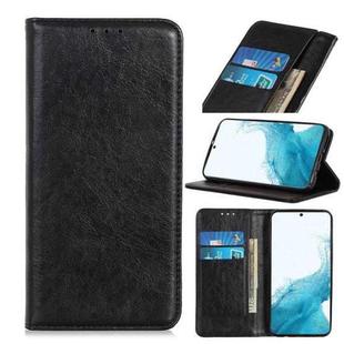 For Samsung Galaxy S22 5G Magnetic Crazy Horse Texture Horizontal Flip Leather Case with Holder & Card Slots & Wallet(Black)