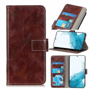 For Samsung Galaxy S22+ 5G Retro Crazy Horse Texture Horizontal Flip Leather Case with Holder & Card Slots & Photo Frame & Wallet(Brown)