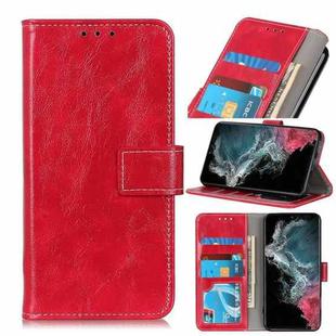 For Samsung Galaxy S22 Ultra 5G Retro Crazy Horse Texture Horizontal Flip Leather Case with Holder & Card Slots & Photo Frame & Wallet(Red)