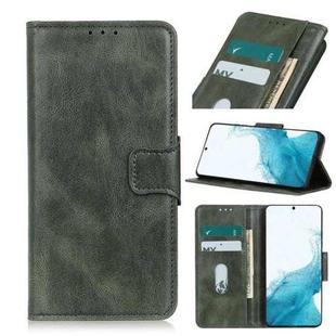 For Samsung Galaxy S22+ 5G Mirren Crazy Horse Texture Horizontal Flip Leather Case with Holder & Card Slots & Wallet(Dark Green)