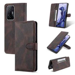 For vivo Y21 / Y33S AZNS Dream II Skin Feel PU+TPU Horizontal Flip Leather Case(Coffee)