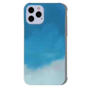 For iPhone 13 Pro Ink Painting Pattern PC Protective Case (Navy Blue)