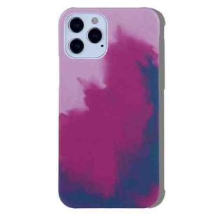 For iPhone 13 Pro Max Ink Painting Pattern PC Protective Case (Purple Red)