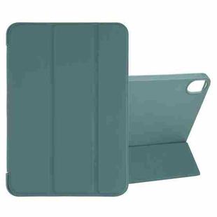 For iPad mini 6 GEBEI Shockproof Horizontal Flip Tablet Case with Three-folding Holder(Pine Needle Green)