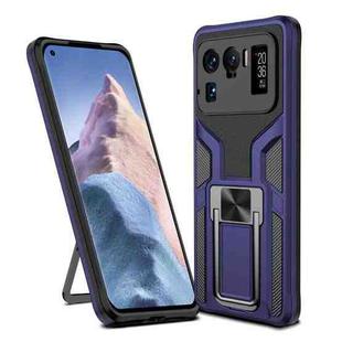 For Xiaomi Mi 11 Ultra Armor 2 in 1 PC + TPU Magnetic Shockproof Case with Foldable Holder(Blue)
