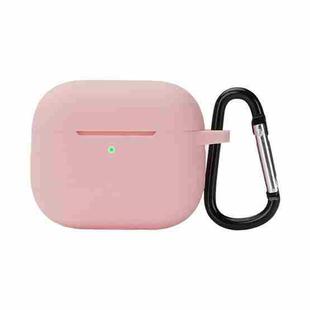 Wireless Earphone Silicone Protective Case with Hook for AirPods 3(Pink)