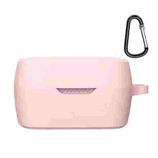 Wireless Earphone Silicone Protective Case with Hook for JBL T280TWS X(Pink)