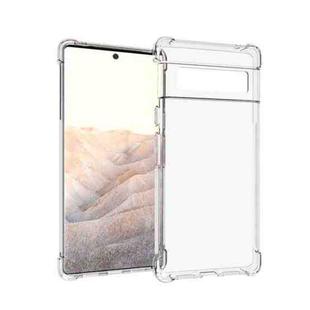 For Google Pixel 6 Pro Shockproof Non-slip Waterproof Thickening TPU Protective Case (Transparent)